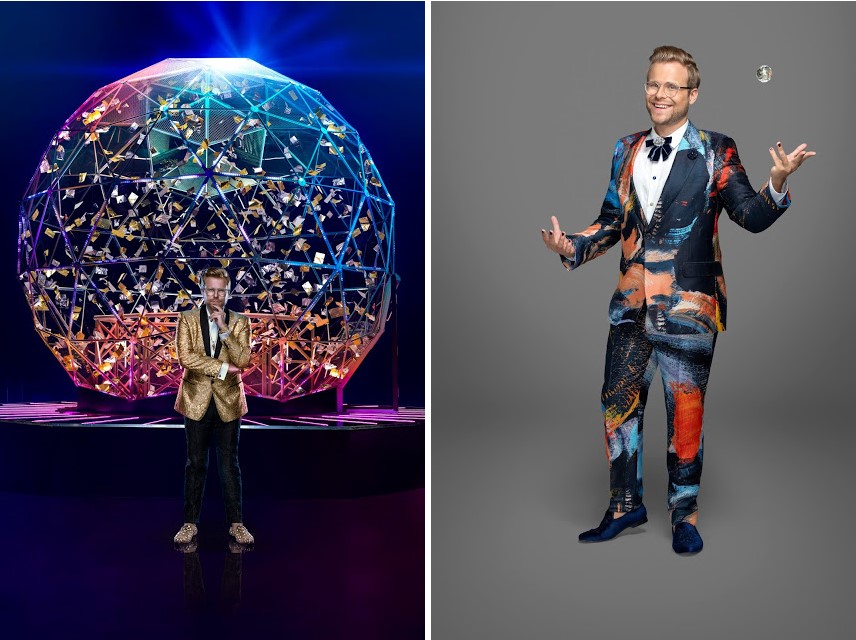 Adam Conover, host of The Crystal Maze on Nickelodeon. Photo: Robert Trachtenberg/Nickelodeon ©2019 Viacom, International, Inc. All Rights Reserved.