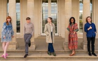 First look - Chloe cast (L-R) Poppy Gilbert, Billy Howle, Erin Doherty, Pippa Bennett-Warner, Jack Farthing (image courtesy BBC York Tillyer)