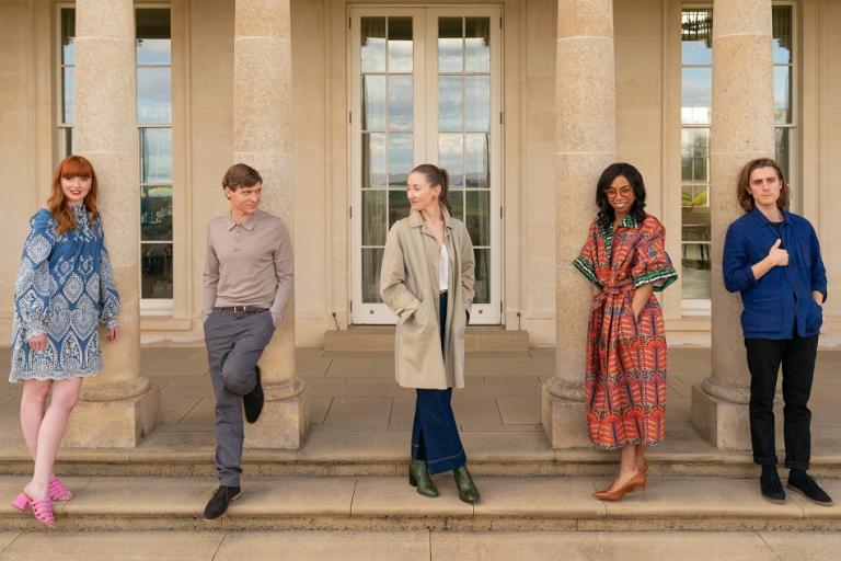 First look Chloe cast (LR) Poppy Gilbert, Billy Howle, Erin Doherty