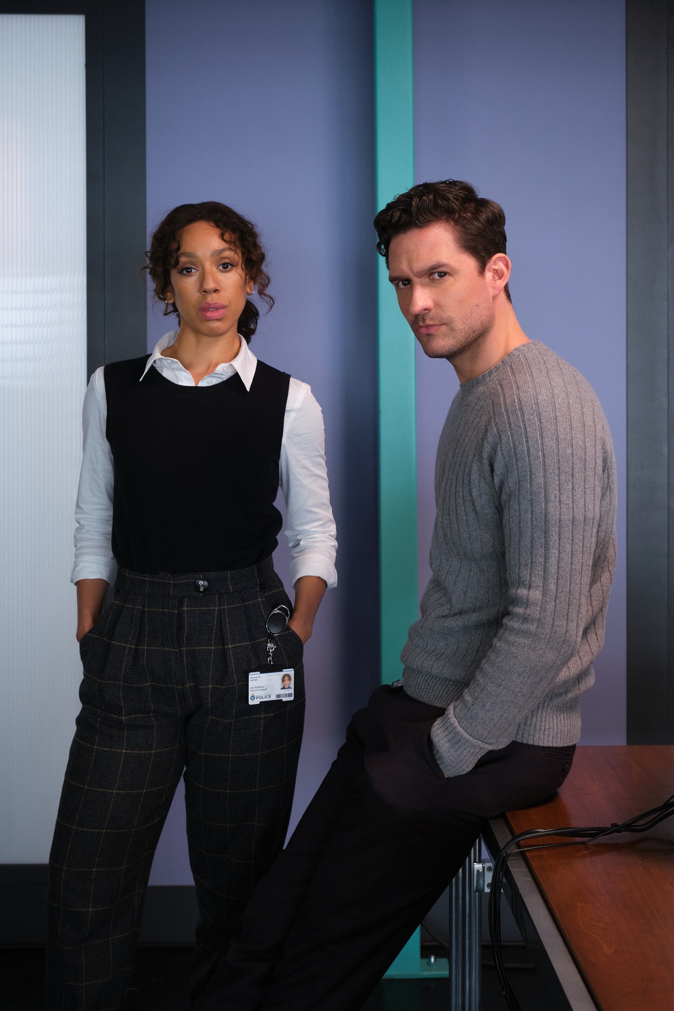 First look - Pearl Mackie & Ben Aldridge in The Long Call - image courtesy ITV