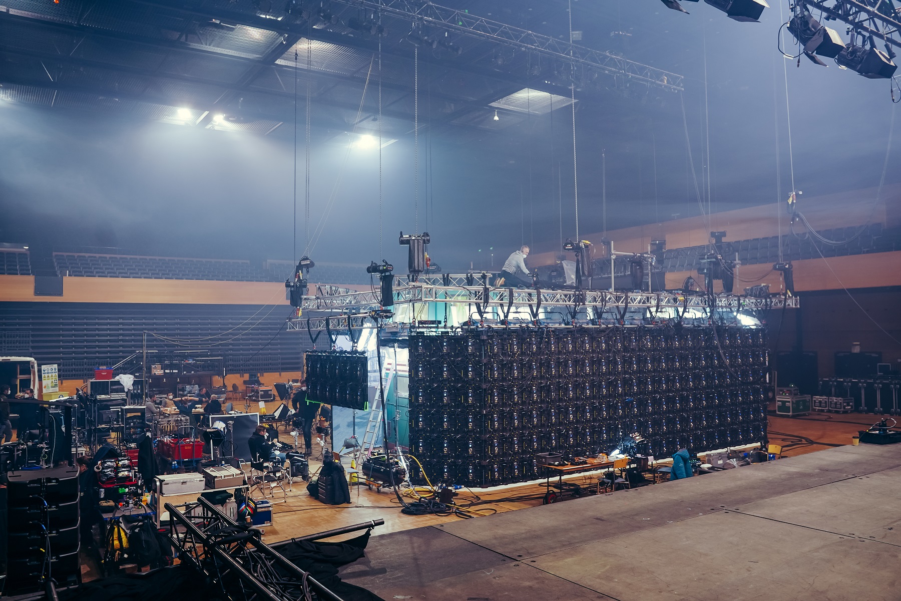 The Last Bus set at The Bottle Yard Studios (credit: Wildseed Studios/Netflix)