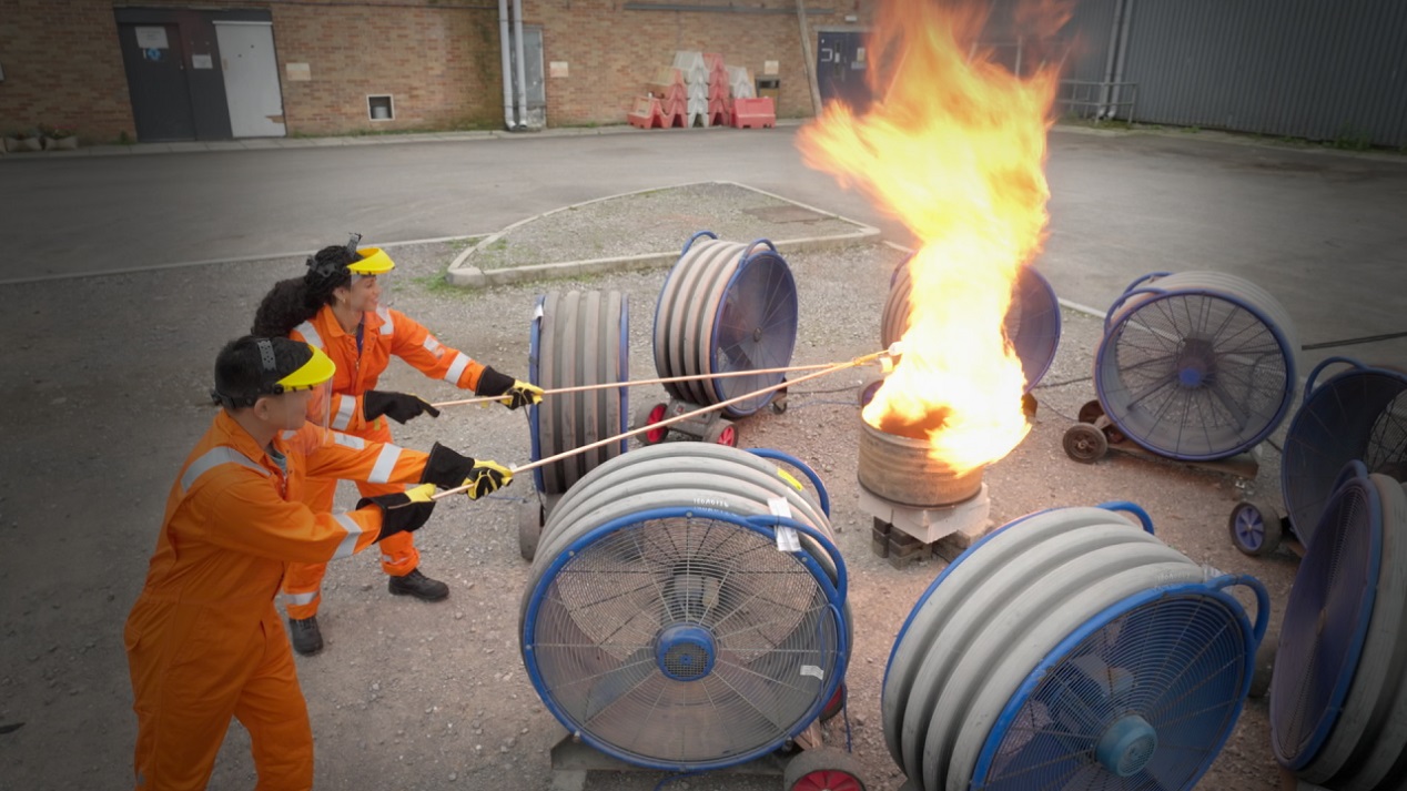 HOW filming in The Bottle Yard Studios backlot (credit: CITV/Terrific Television)