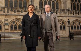 Tala Gouveia & Jason Watkins in McDonald & Dodds series 3 (image courtesy ITV)