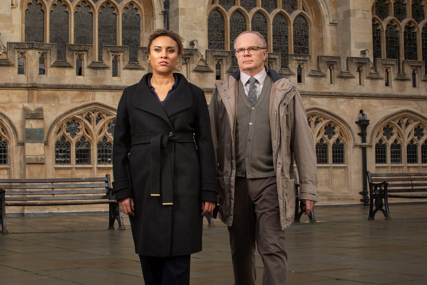 Tala Gouveia & Jason Watkins in McDonald & Dodds series 3 (image courtesy ITV)