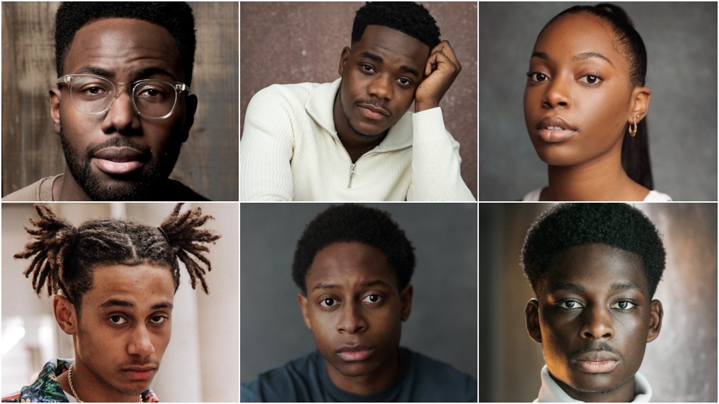Top left to right: Daniel Lawrence Taylor, Josh Tedeku (image: Yellow Belly), Jodie Campbell (image: Mug Photography) Bottom left to right: Sekou Diaby (image: Dinero Films), Myles Kamwendo (image: By Pip) and Aruna Jalloh (image: Nicholas Dawkes)