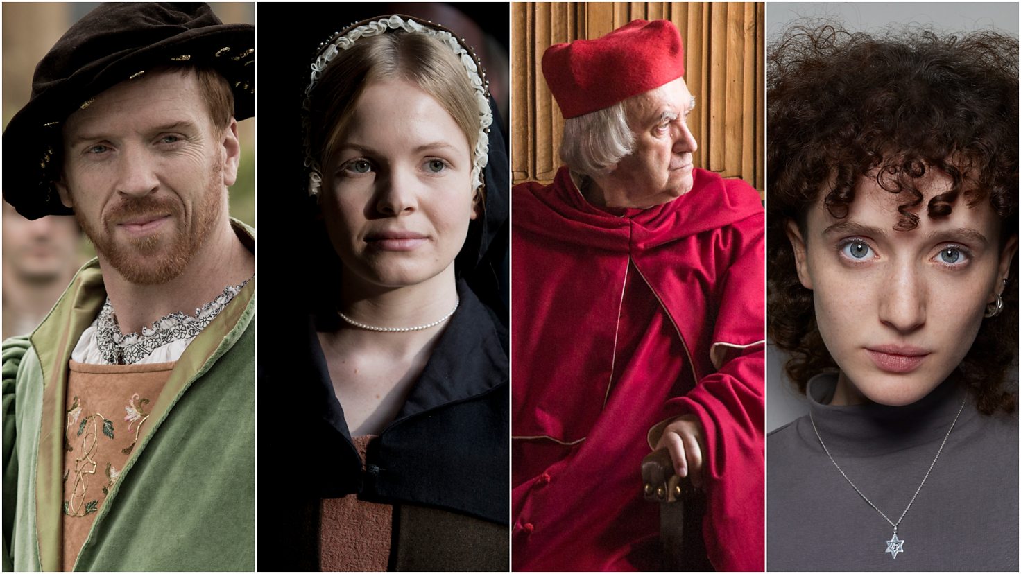 Damian Lewis, Kate Phillips and Jonathan Pryce in Wolf Hall series one. Lilit Lesser (Image: Asia Werbel)
