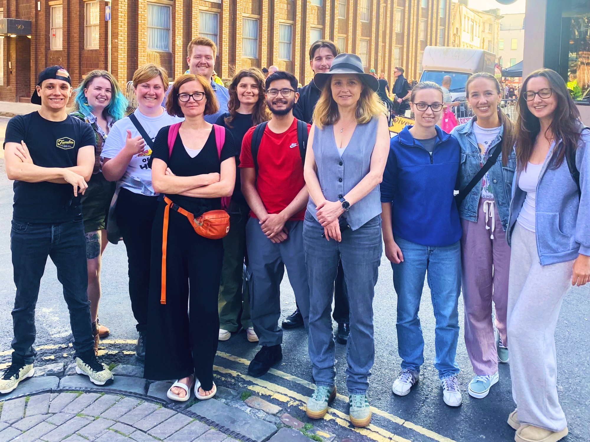 All Set West Trainees with Seven Dials Producer Joanna Crow (image courtesy All Set West)